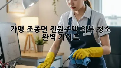 가평 조종면 전원주택, 외부 청소 완벽 가이드