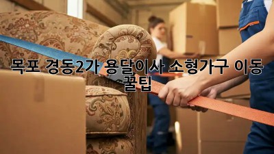 목포 경동2가 용달이사 소형가구 이동 꿀팁! 🏡🚚